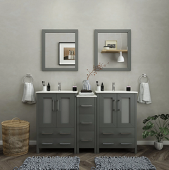 Brescia 60" Double Sink Bathroom Vanity Combo Set - VA3024
