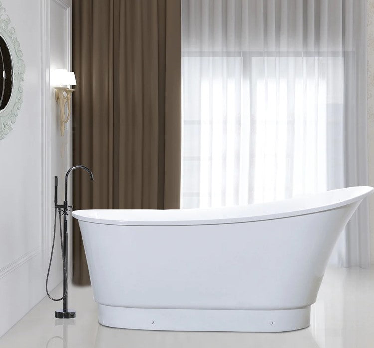 Vanity Art Freestanding Acrylic Bathtub Modern Stand Alone Soaking Tub