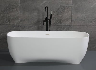 Alfi 67 inch White Matte Solid Surface Resin Bathtub