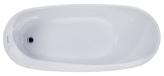 Alfi 68 inch White Oval Acrylic Free Standing Bathtub