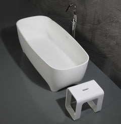 Alfi 67 inch White Matte Solid Surface Resin Bathtub