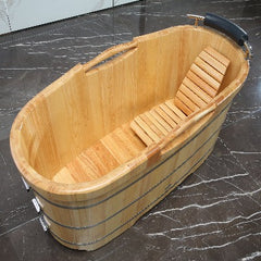 Alfi-61-inch-Free-Standing-Wooden-Bathtub-with-Cushion-Headrest